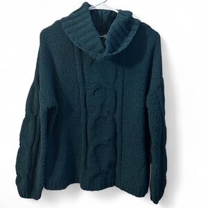 Seven7 Deep Teal Cowl Neck Sweater